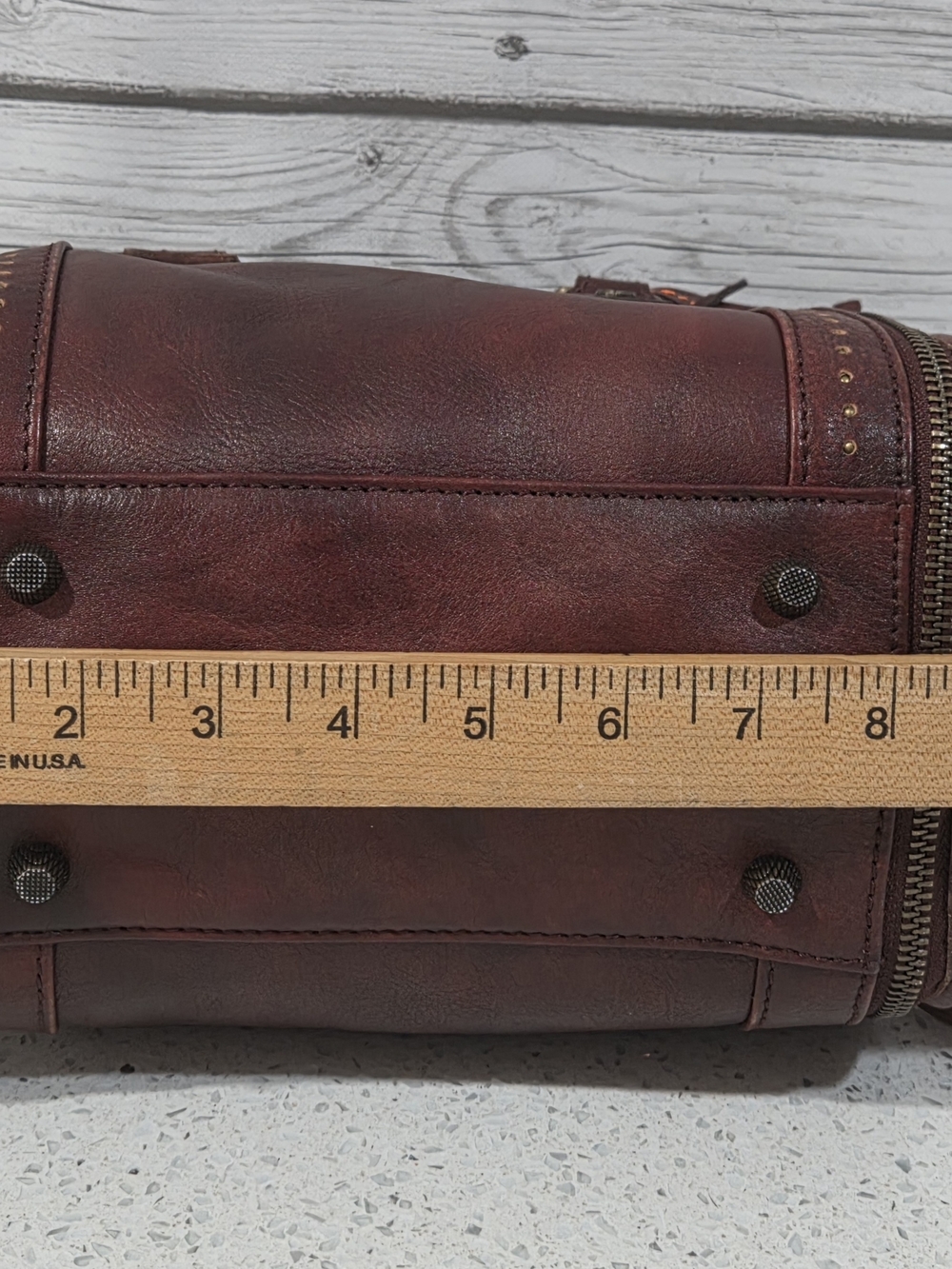 Old Trend Mini Trunk Crossbody Rusty Red - Picture 13 of 16